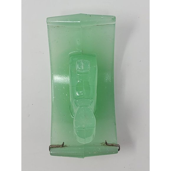 Vintage Scotty Dog Ink Blotter Opaque Green Jadeite Glass - Picture 6 of 10